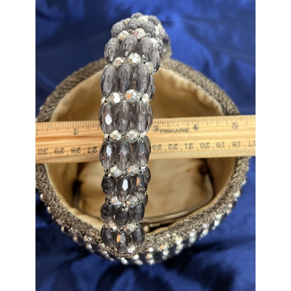 Rosenfeld 1960s Italian Lucite Beaded Resort Hand Basket Purse - Picture 12 of 13